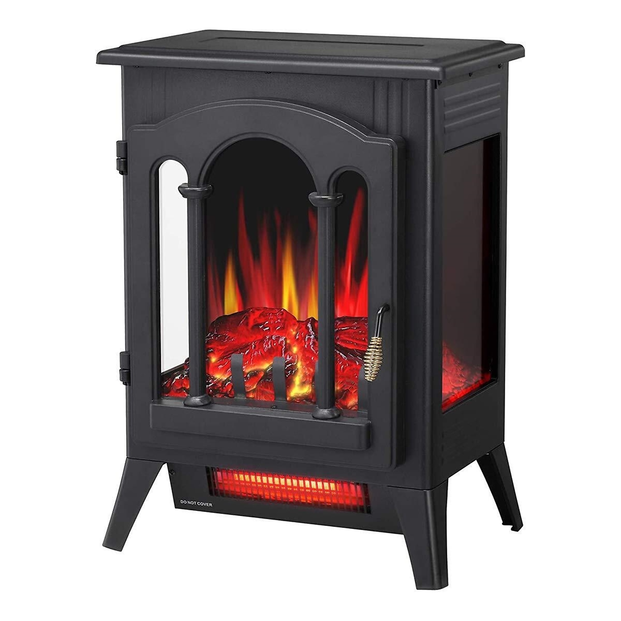 EdenDirect Electric Fireplace Stove — 16in., Freestanding, Adjustable Realistic 3D Flame Effect, 1000W/1500W, Model# NTE5220